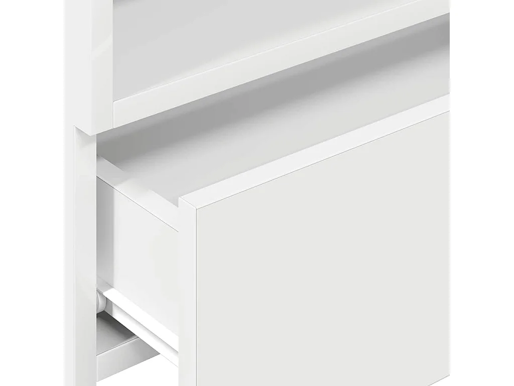 Table de chevet murale blanc 45x26x28,5 cm