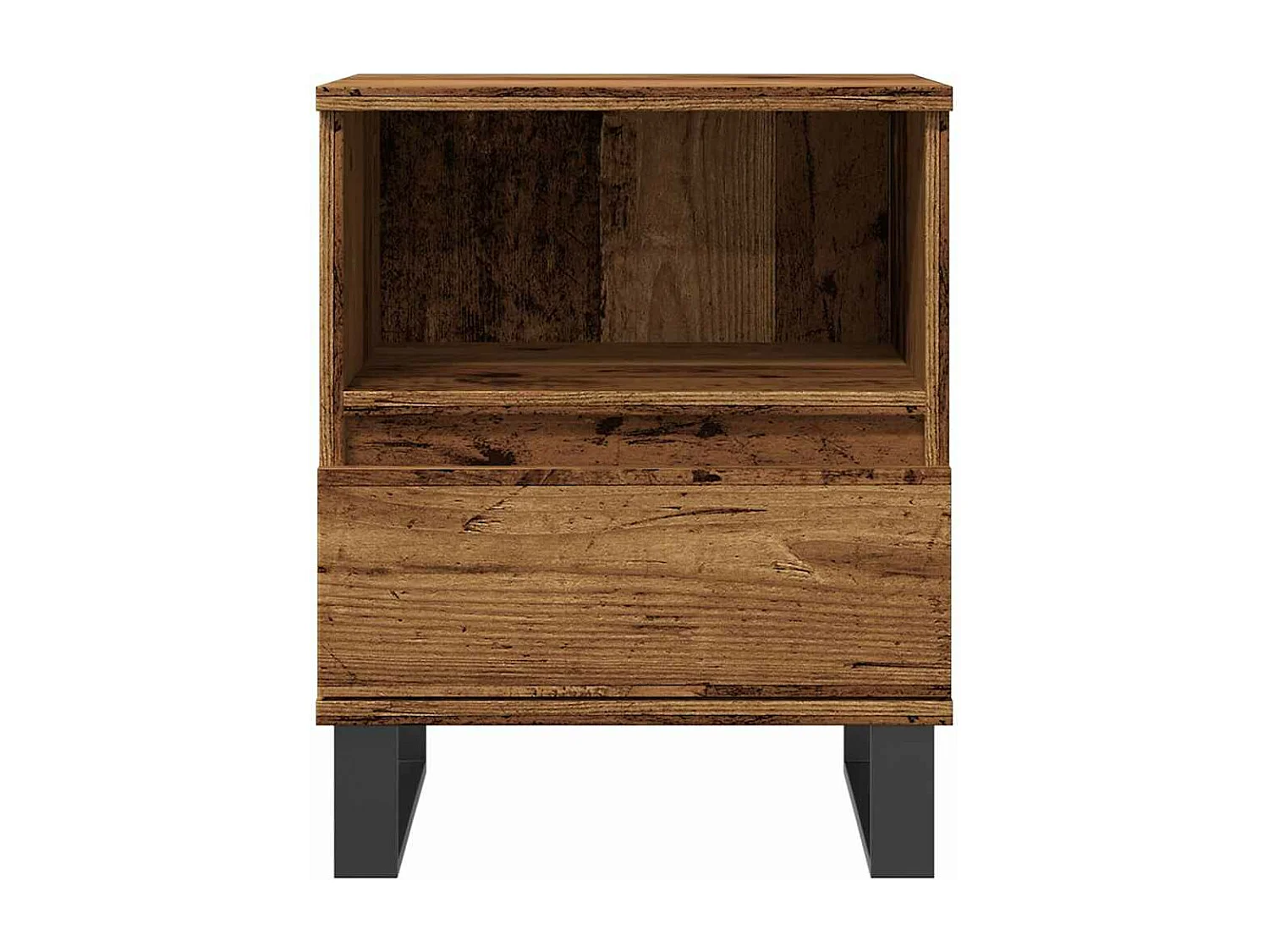 Table de chevet vieux bois 40x35x50 cm bois d’ingénierie