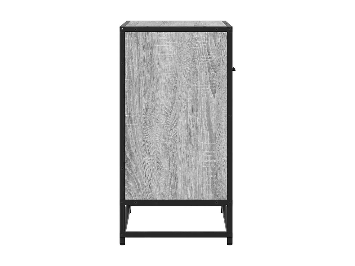 Nachtkastje 60x31x60 cm bewerkt hout en metaal grijs sonoma