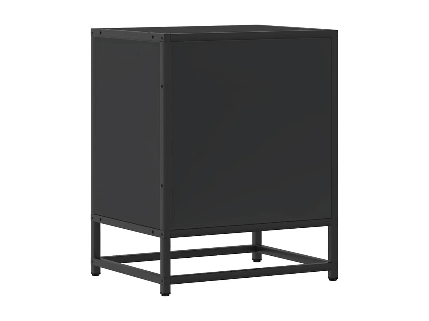 Tables de chevet 2 pcs noir 40x31x50 cm bois d'ingénierie métal