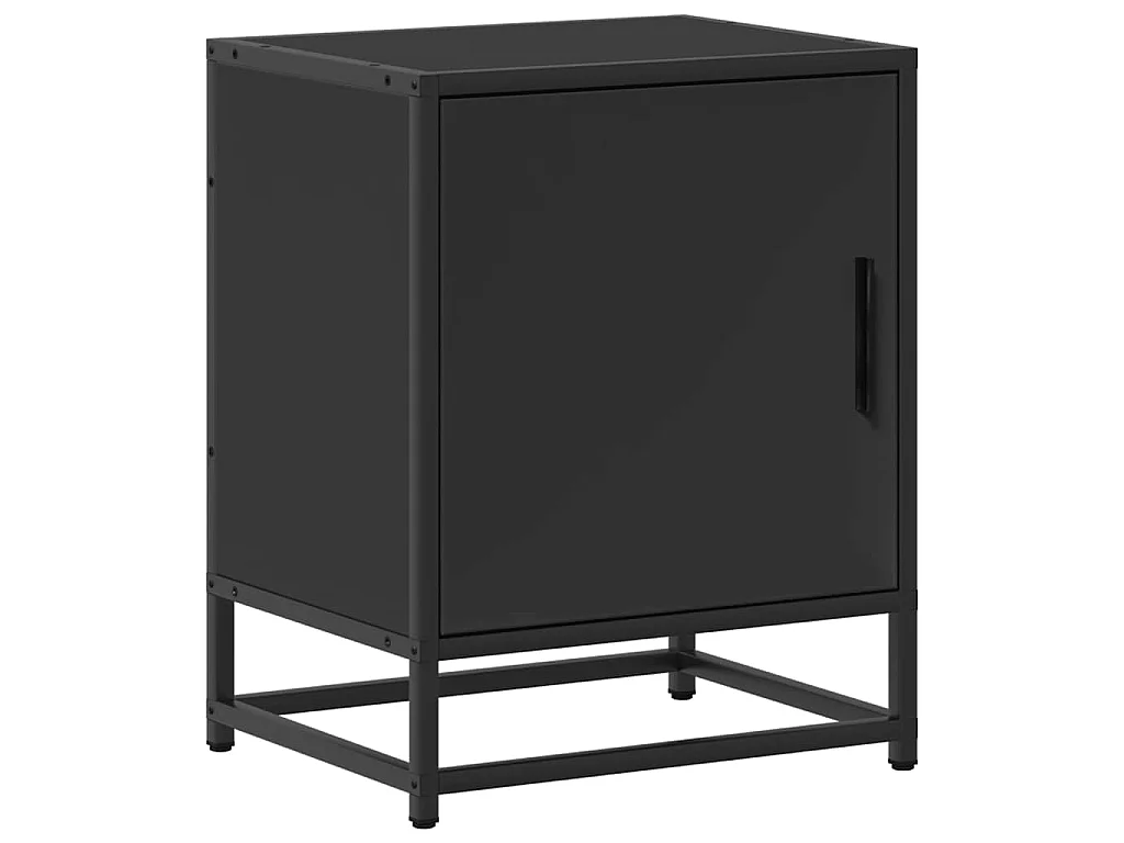 Tables de chevet 2 pcs noir 40x31x50 cm bois d'ingénierie métal