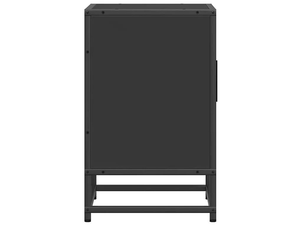 Tables de chevet 2 pcs noir 40x31x50 cm bois d'ingénierie métal