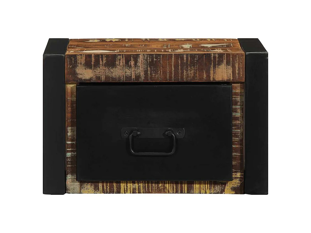 Tables de chevet 2 pcs multicolore 40x35x25cm bois récupération