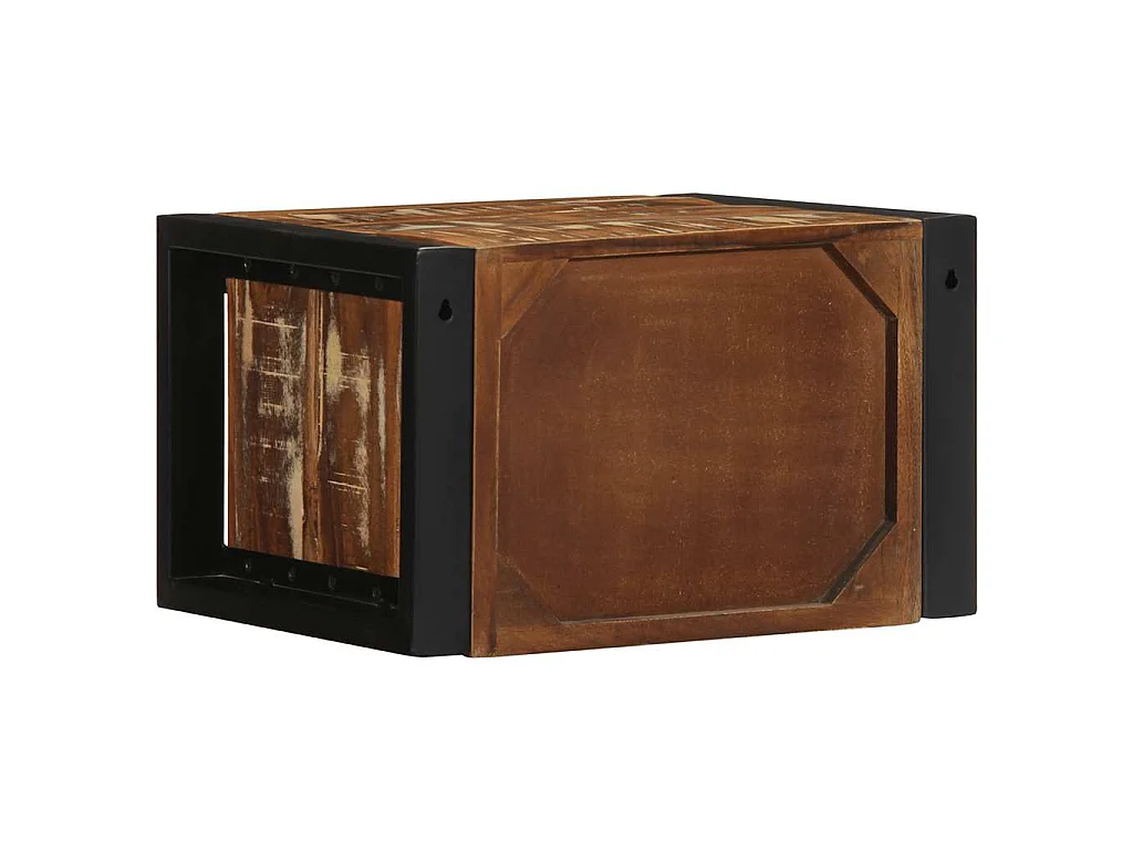 Tables de chevet 2 pcs multicolore 40x35x25cm bois récupération