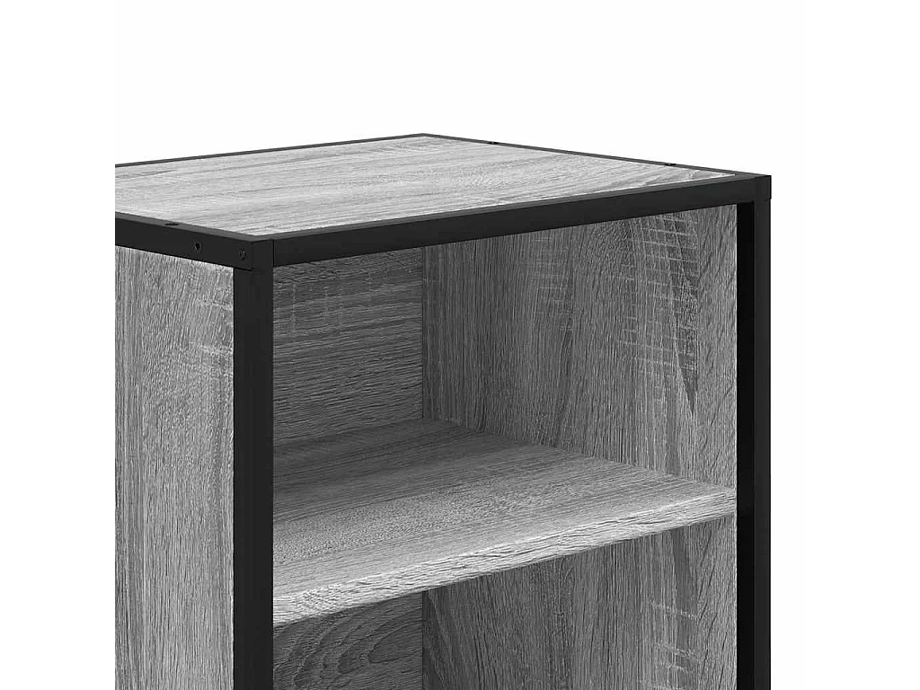 Nachttische 2 Stk. Grau Sonoma 40x31x50 cm Holzwerkstoff Metall