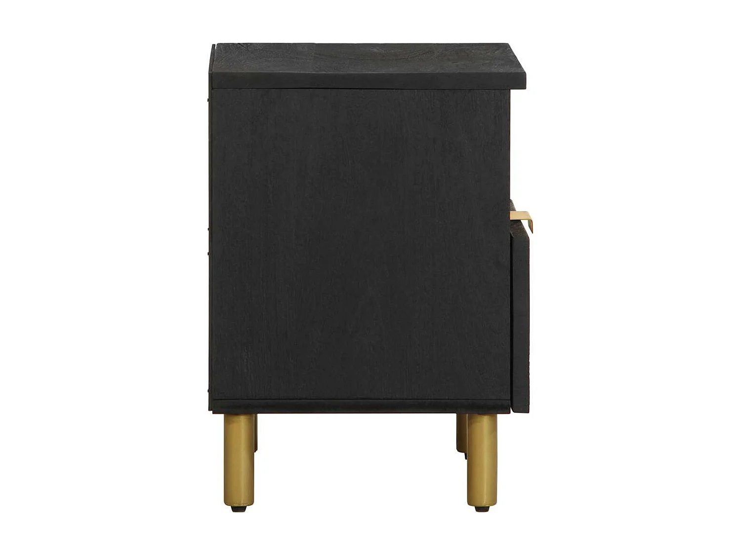 Table de chevet noir 40x33x46 cm bois d'ingénierie