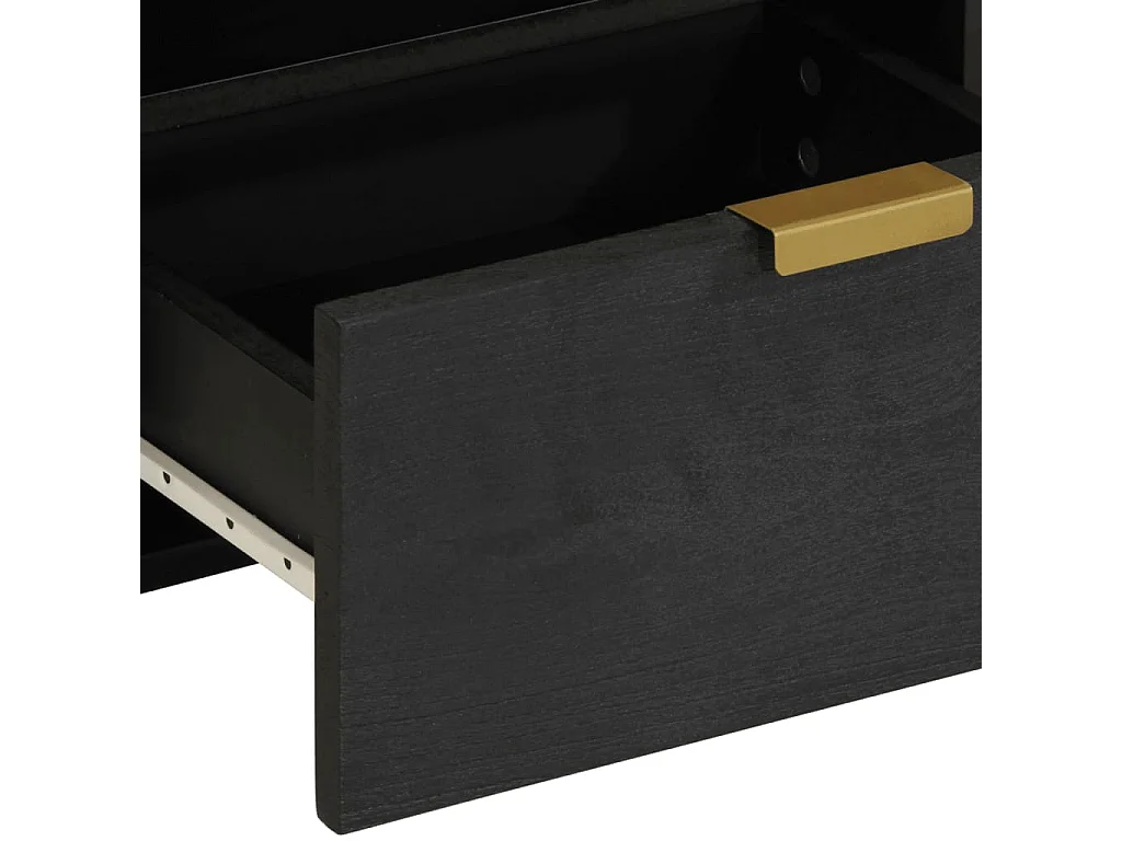 Nachttisch Schwarz 40x33x46 cm Holzwerkstoff