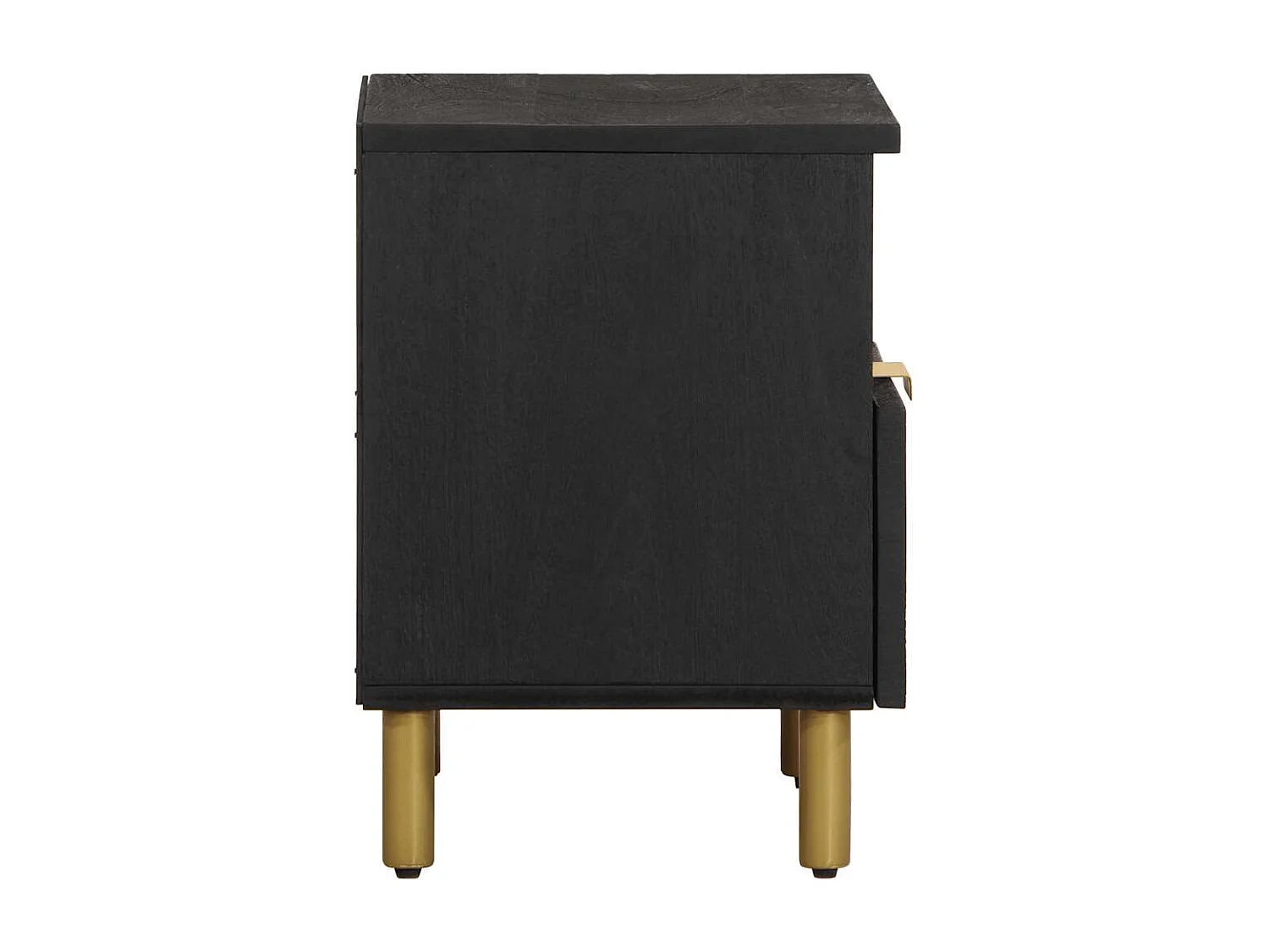 Table de chevet noir 40x33x46 cm bois d'ingénierie