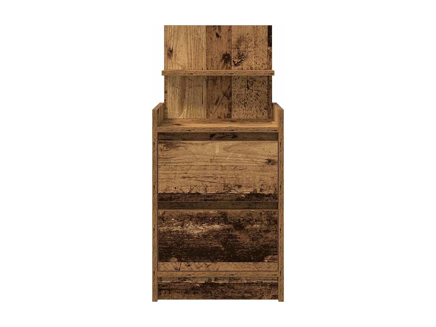 Tables de chevet avec 2 tiroirs 2 pcs vieux bois 38x34x80 cm