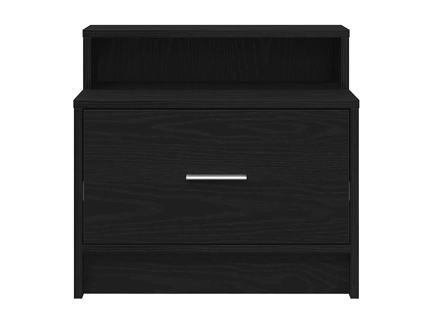 Nachttische mit Schublade 2Stk. Schwarz Eichen-Optik 51x31x47cm