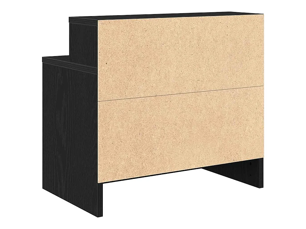Comodini con Cassetto 2 pz Rovere Nero 51x31x47 cm
