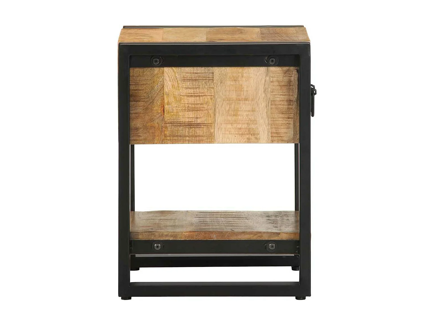 Table de chevet 35x34x45 cm bois de manguier massif brut