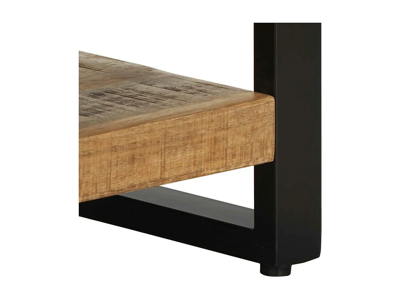 Table de chevet 35x34x45 cm bois de manguier massif brut