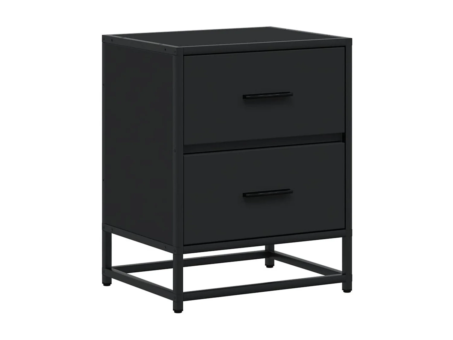 Nachttische 2 Stk. Schwarz 40x31x50 cm Holzwerkstoff