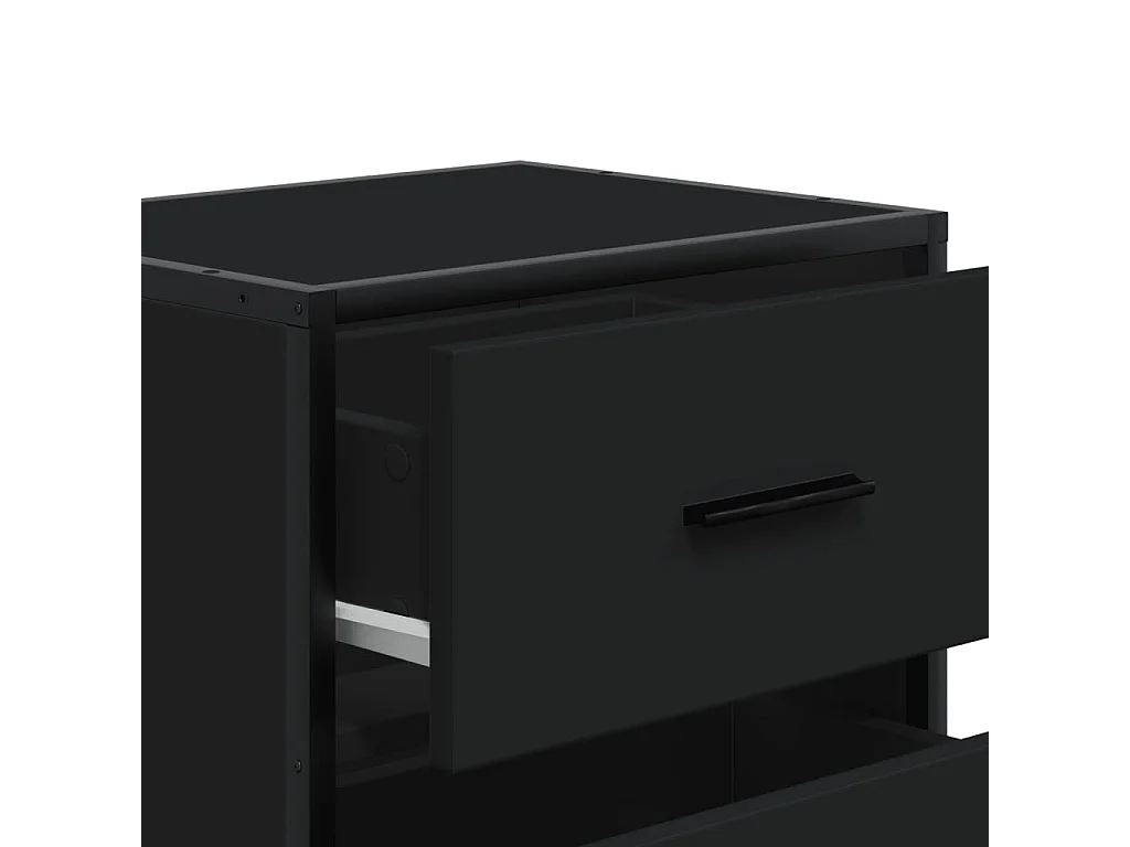 Nachttische 2 Stk. Schwarz 40x31x50 cm Holzwerkstoff