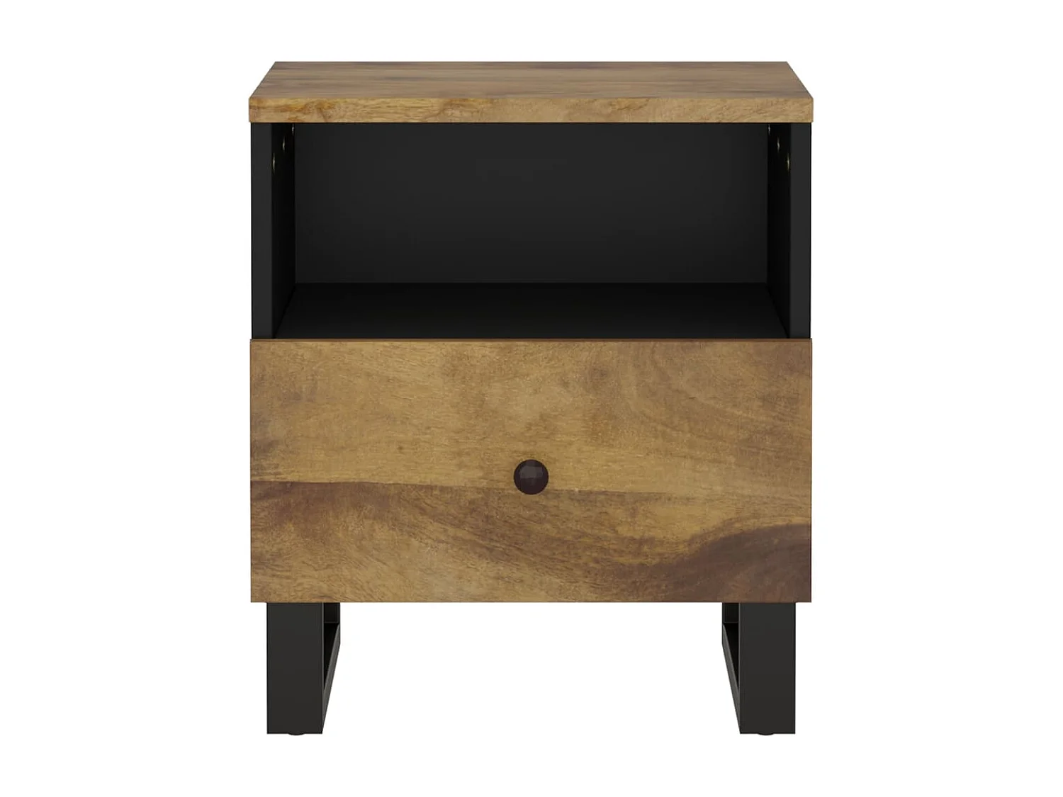 Tables de chevet 2 pcs Bois de manguier solide et d'ingénierie