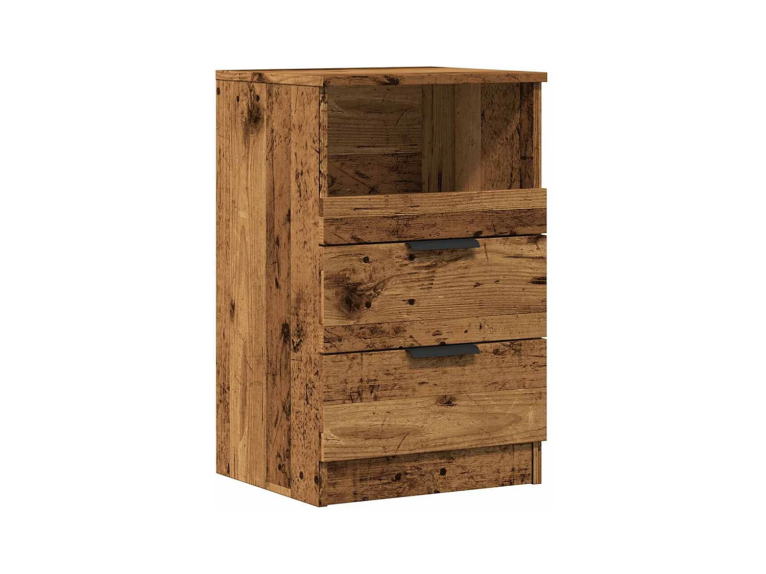 Tables de chevet 2 pcs vieux bois 40x36x65 cm bois d'ingénierie
