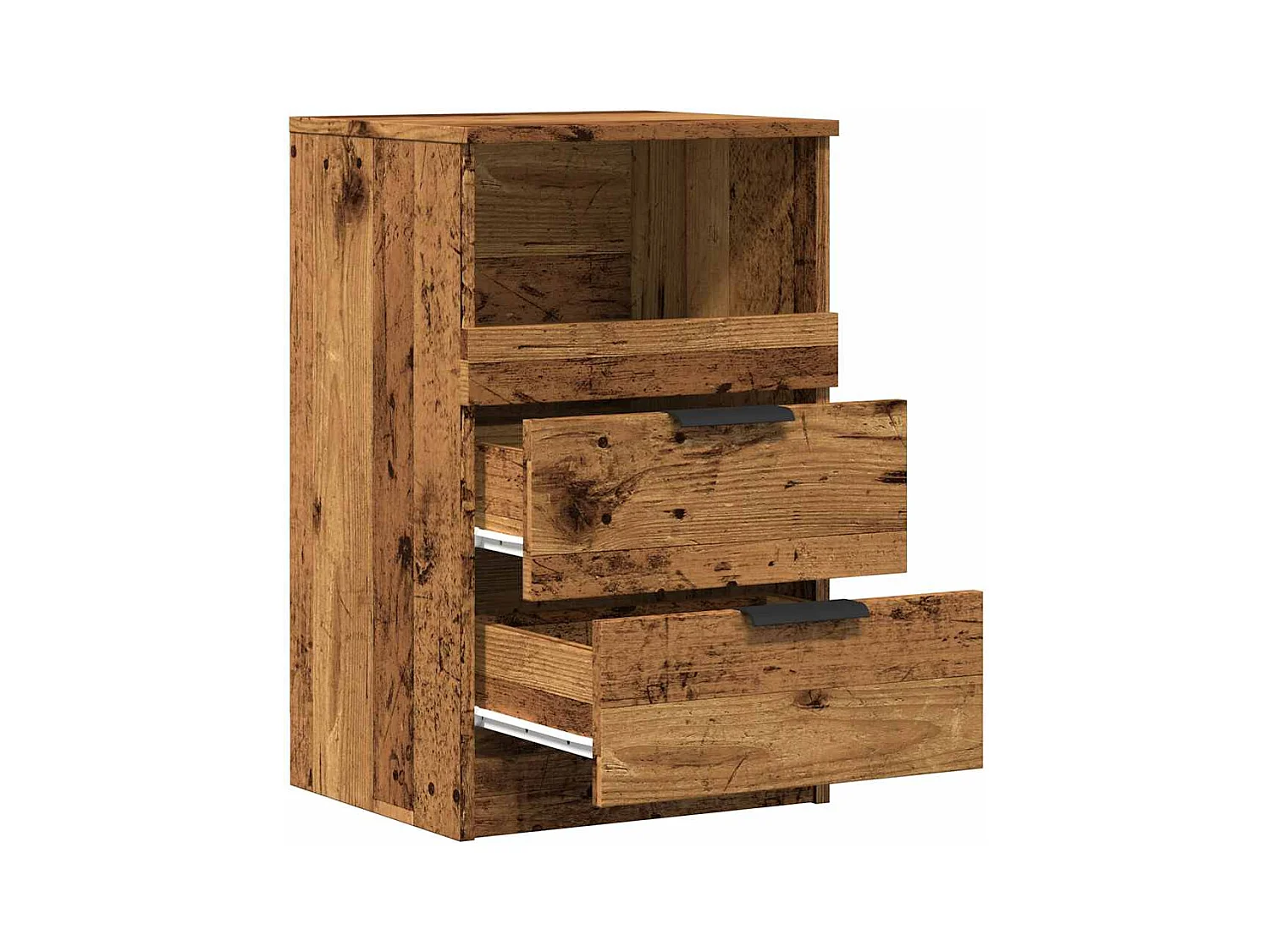 Tables de chevet 2 pcs vieux bois 40x36x65 cm bois d'ingénierie