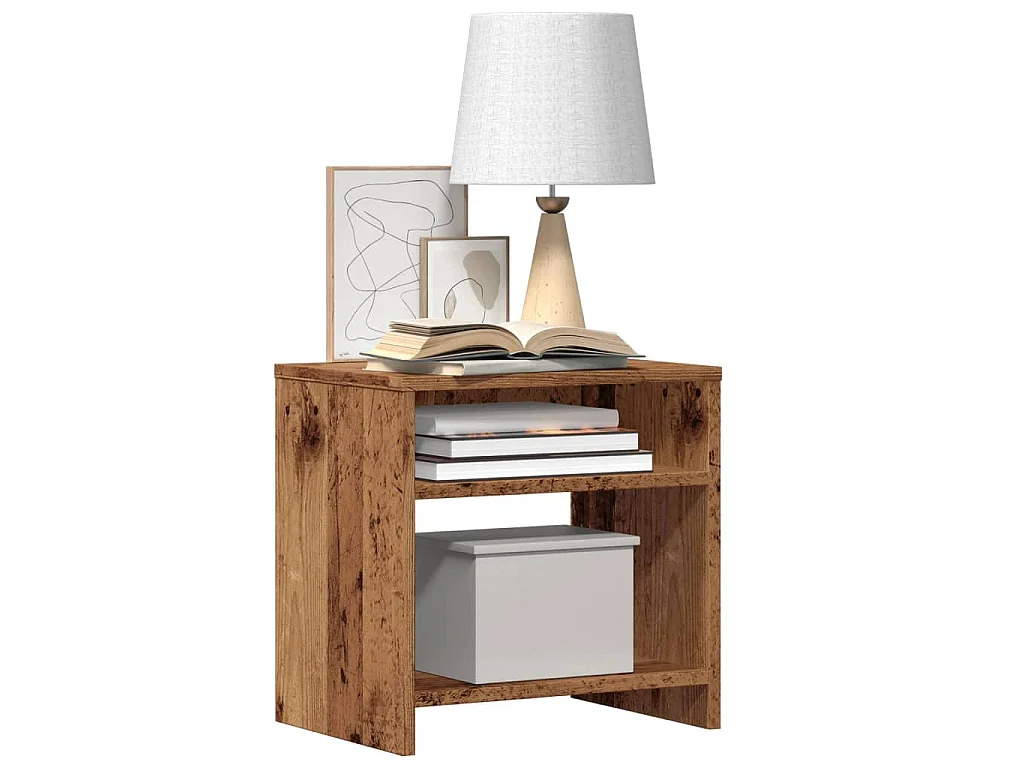 Nachttisch Altholz-Optik 40x30x40 cm Holzwerkstoff