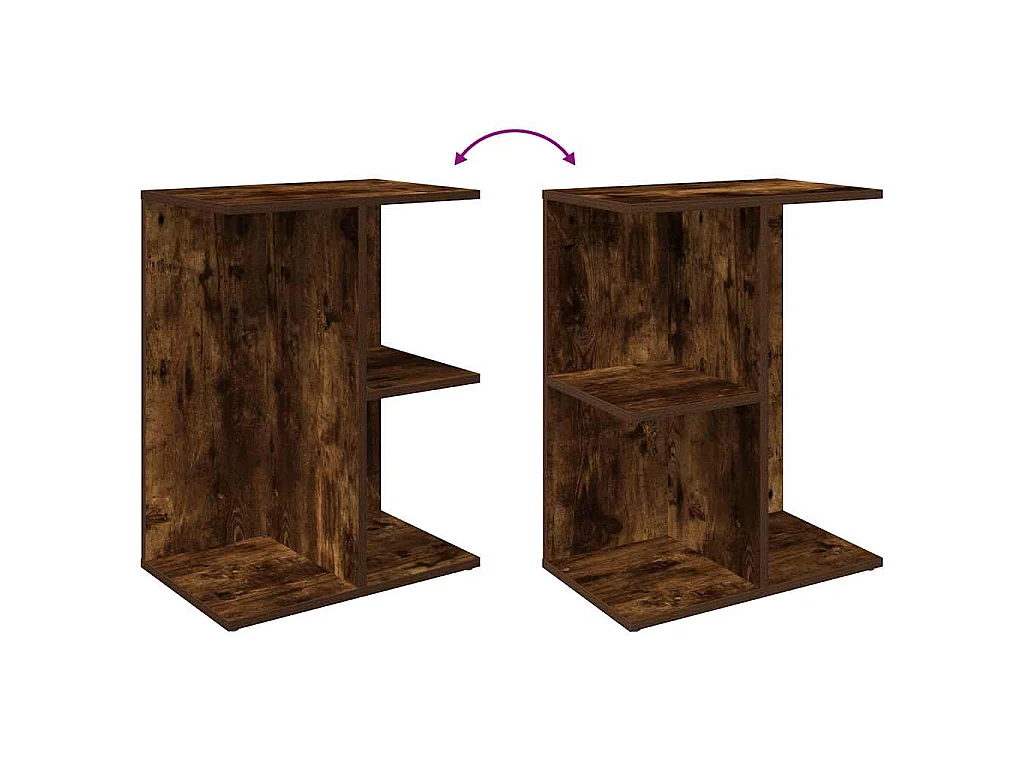 Tables de chevet 2pcs chêne fumé 46,5x29x61cm bois d’ingénierie