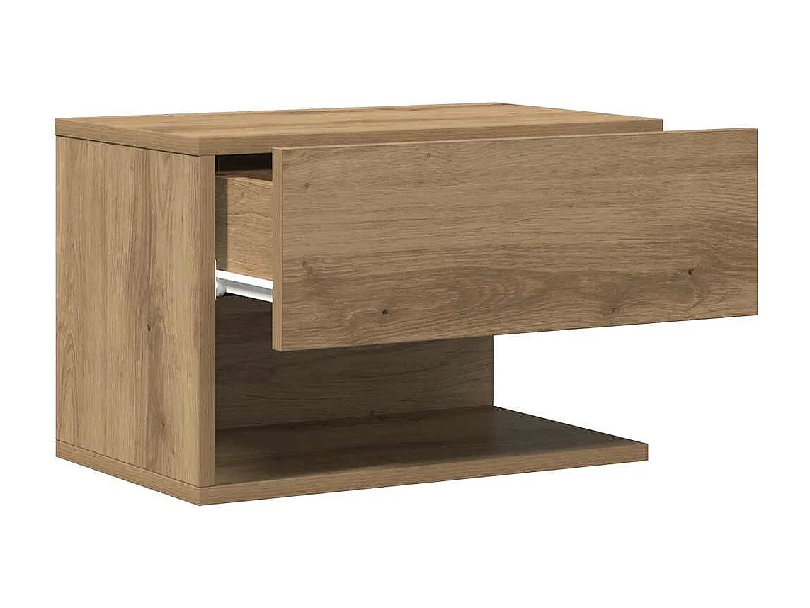 Table de chevet murale chêne artisanal