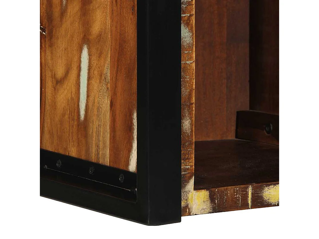 Nachttisch Mehrfarbig 40x35x40 cm Altholz Massivholz