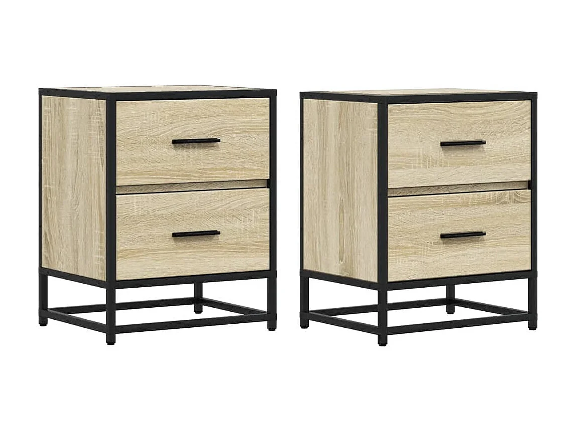 Tables de chevet 2 pcs chêne sonoma 40x31x50 cm bois ingénierie