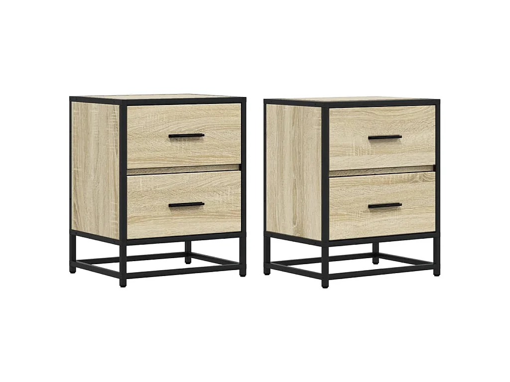 Mesas cabeceira 2 pcs 40x31x50cm deriv. madeira carvalho sonoma