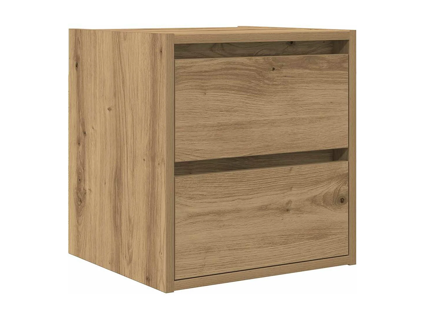 Table de chevet murale chêne artisanal 38x34x40 cm