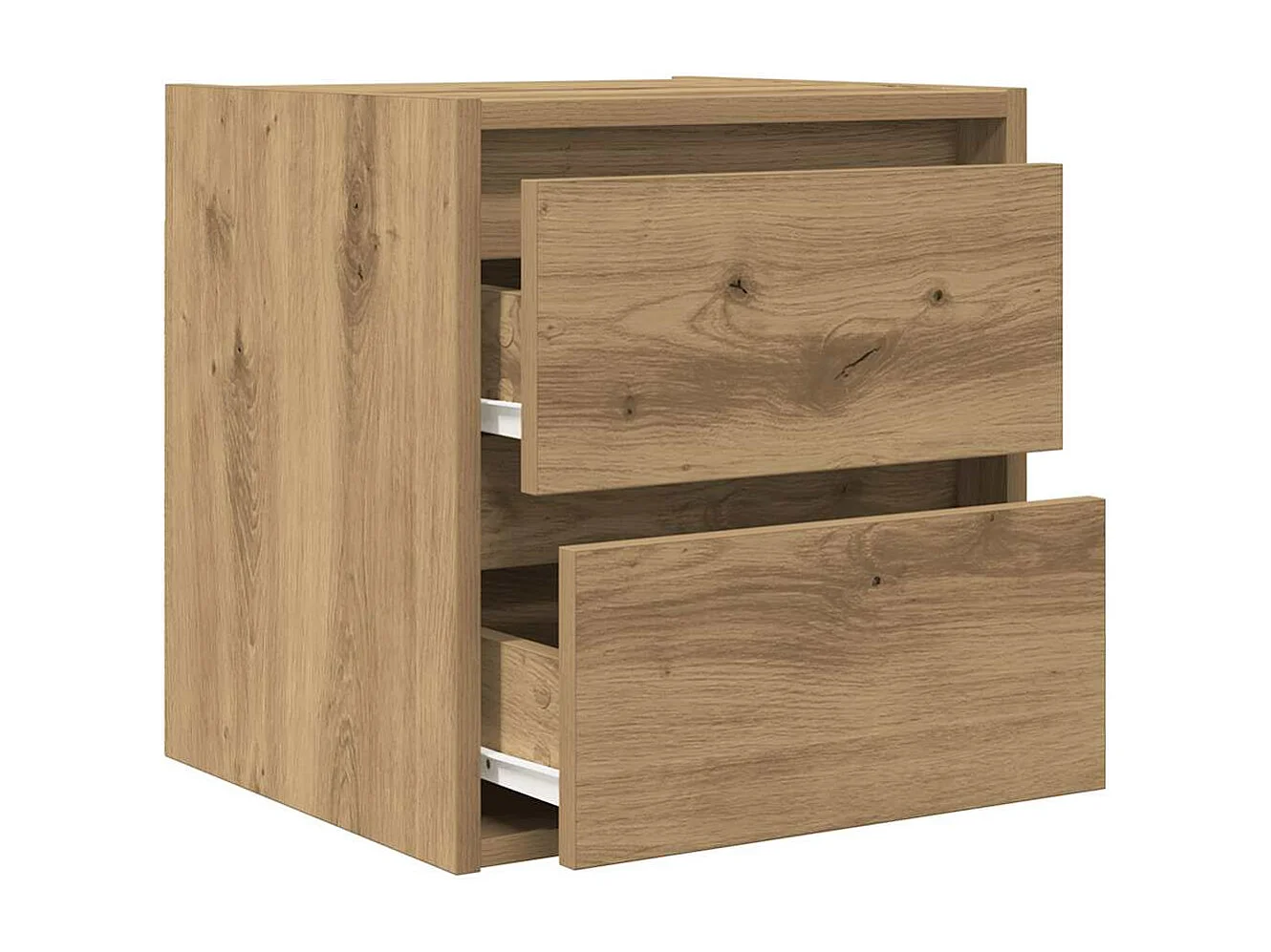 Table de chevet murale chêne artisanal 38x34x40 cm