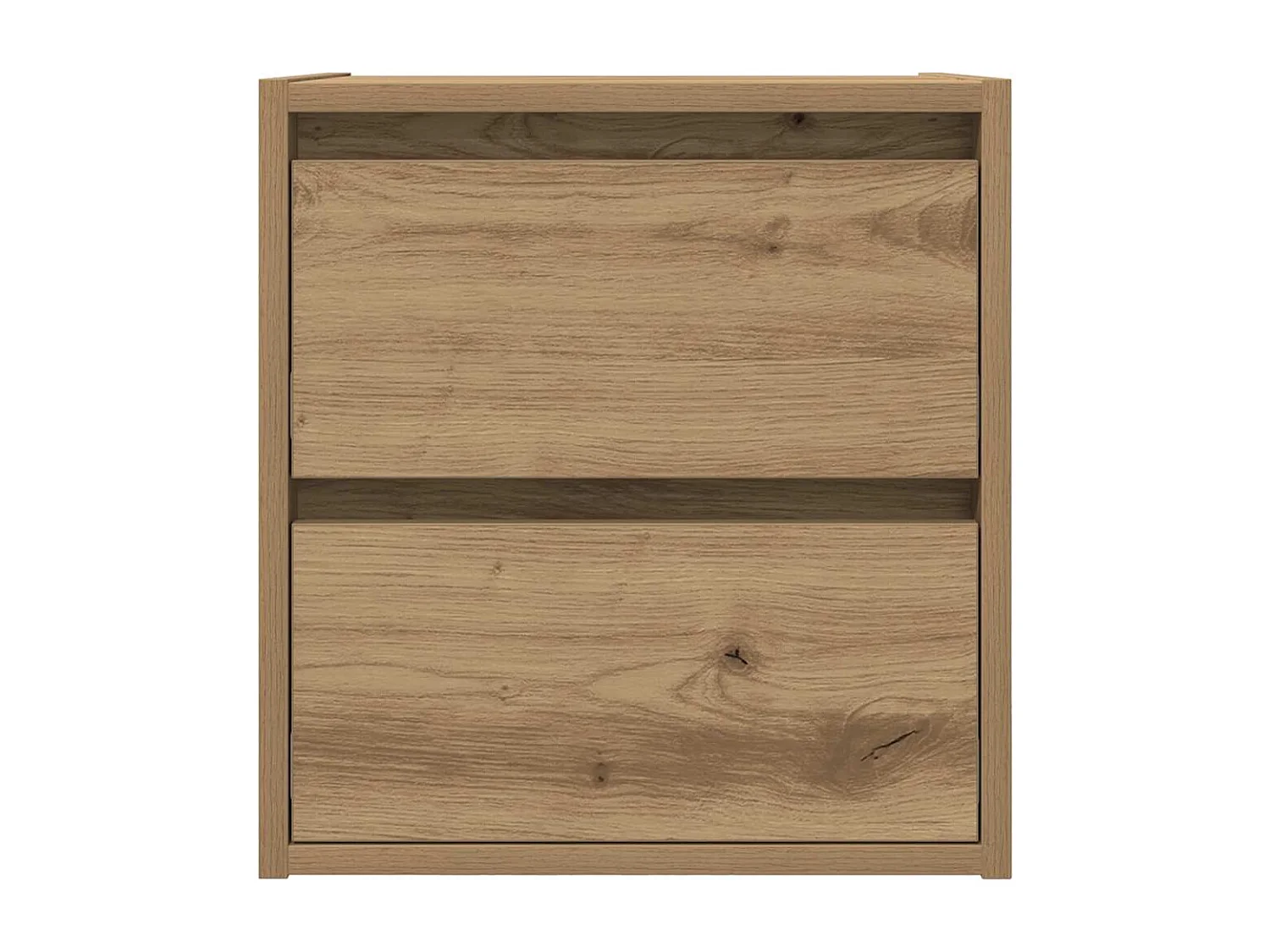 Table de chevet murale chêne artisanal 38x34x40 cm