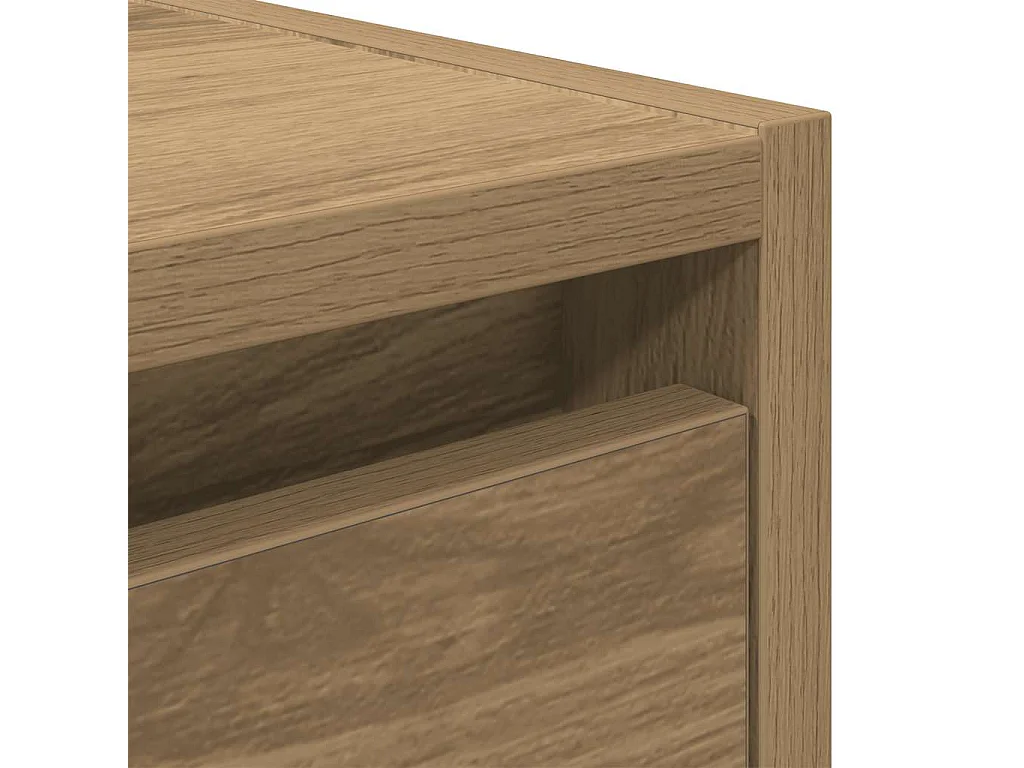 Table de chevet murale chêne artisanal 38x34x40 cm