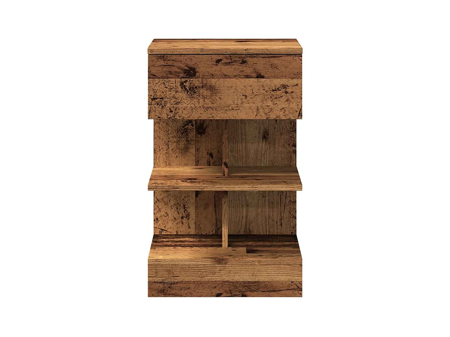 Table de chevet vieux bois 40x35x65 cm bois d'ingénierie