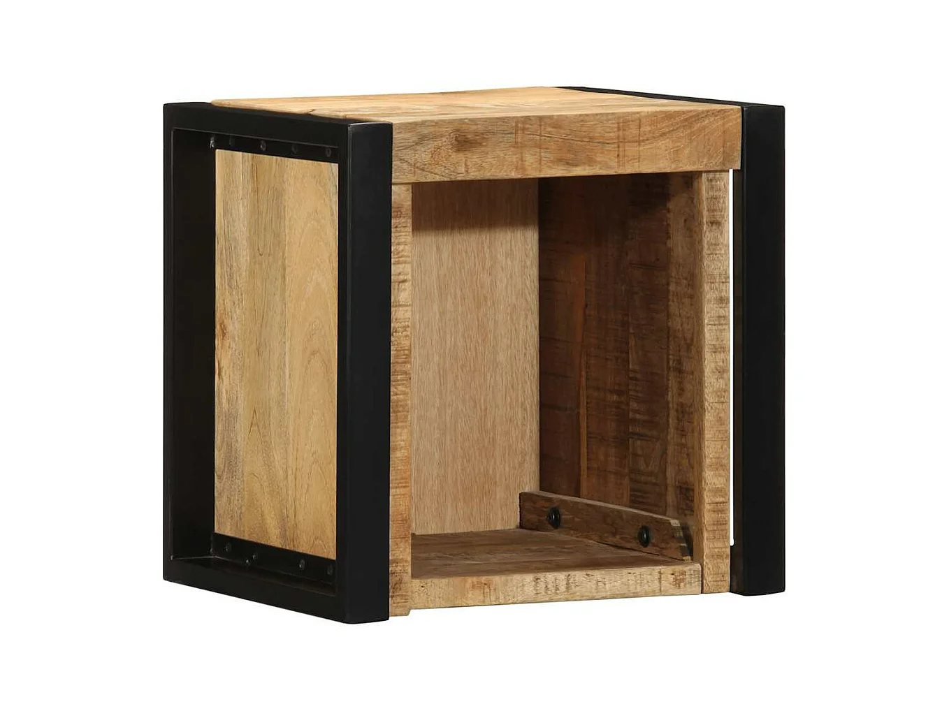 Table de chevet 40x35x40 cm bois massif de manguier brut