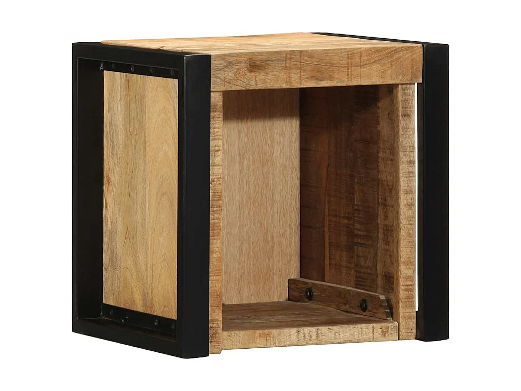 Nachtkastje 40x35x40 cm massief ruw mangohout