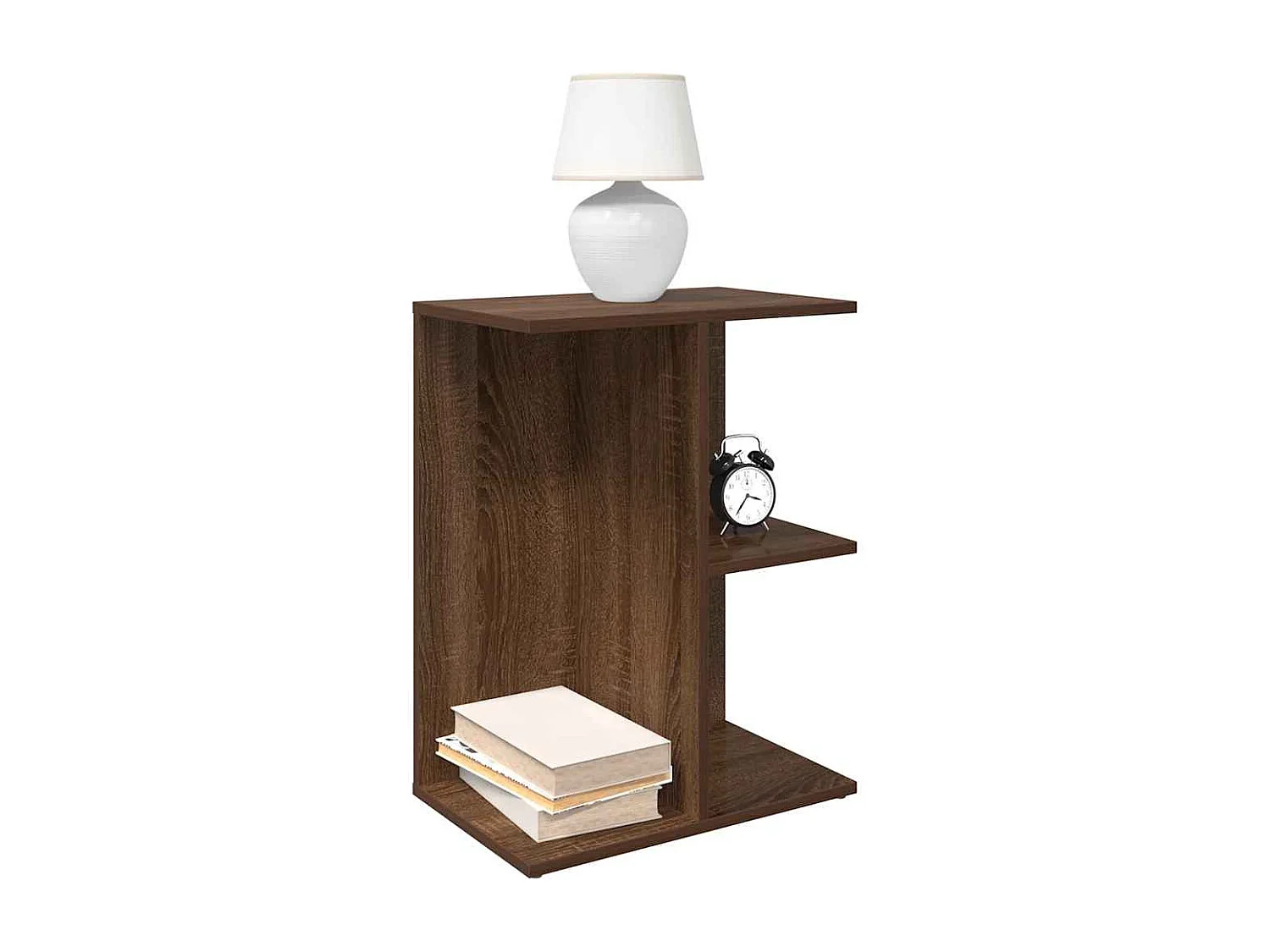 Table de chevet chêne marron 46,5x29x61 cm bois d'ingénierie