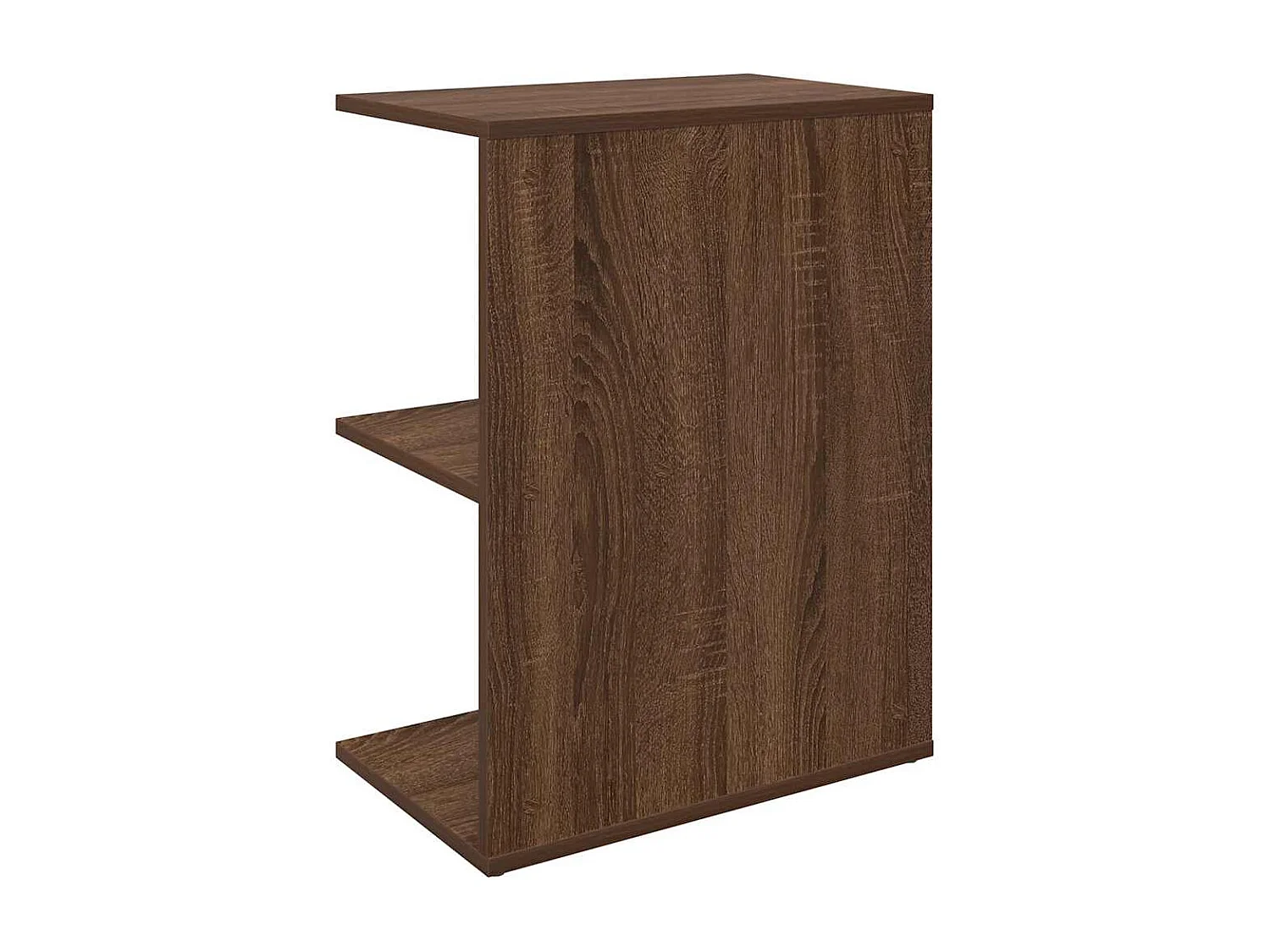 Table de chevet chêne marron 46,5x29x61 cm bois d'ingénierie