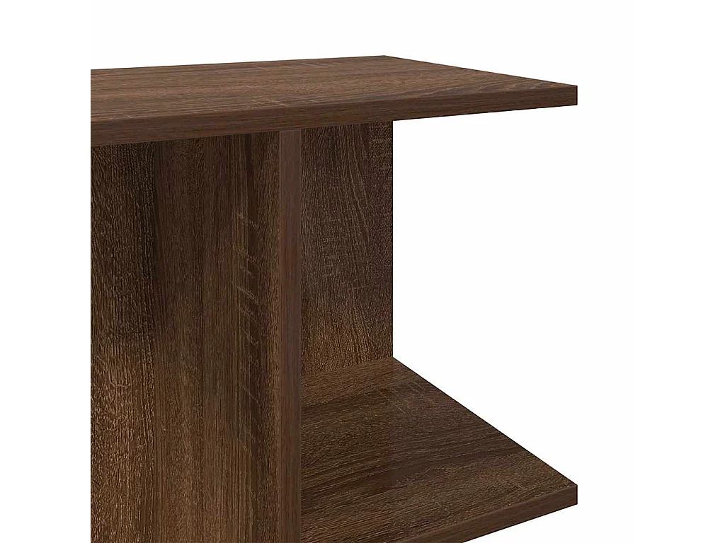 Table de chevet chêne marron 46,5x29x61 cm bois d'ingénierie