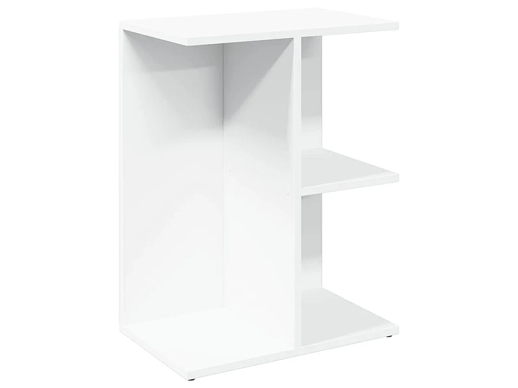 Biała szafka nocna z drewna inżynieryjnego z dużą przestrzenią przechowywania 46,5x29x61 cm