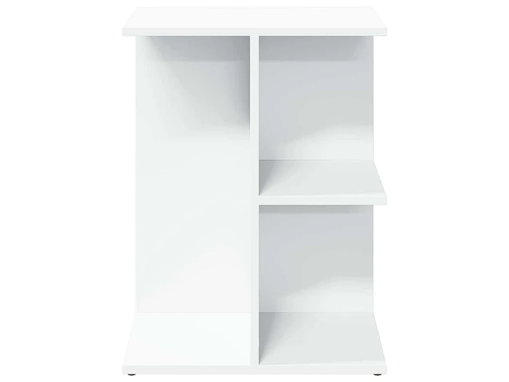 Biała szafka nocna z drewna inżynieryjnego z dużą przestrzenią przechowywania 46,5x29x61 cm