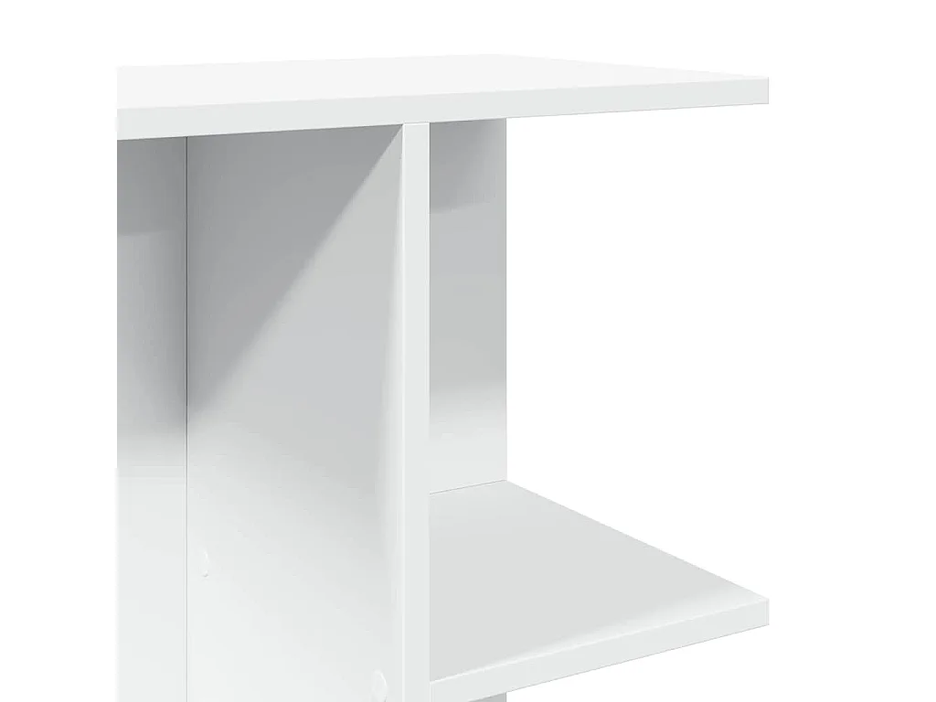 Table de chevet blanc 46,5x29x61 cm bois d’ingénierie