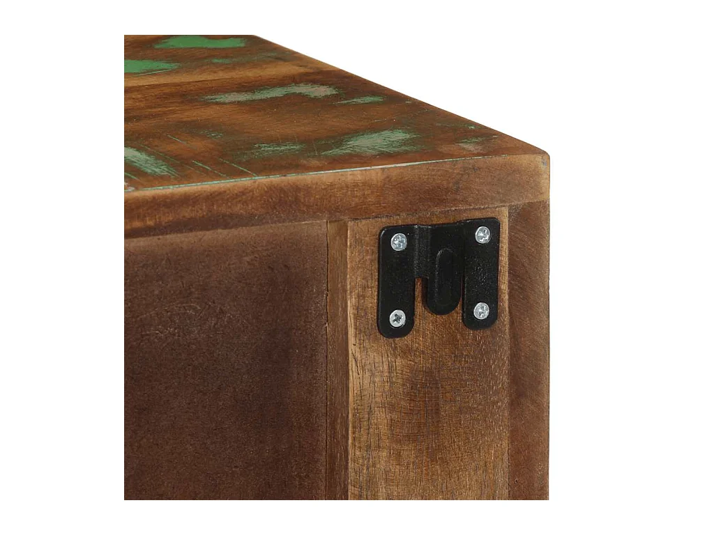 Table de chevet murale bois massif de récupération