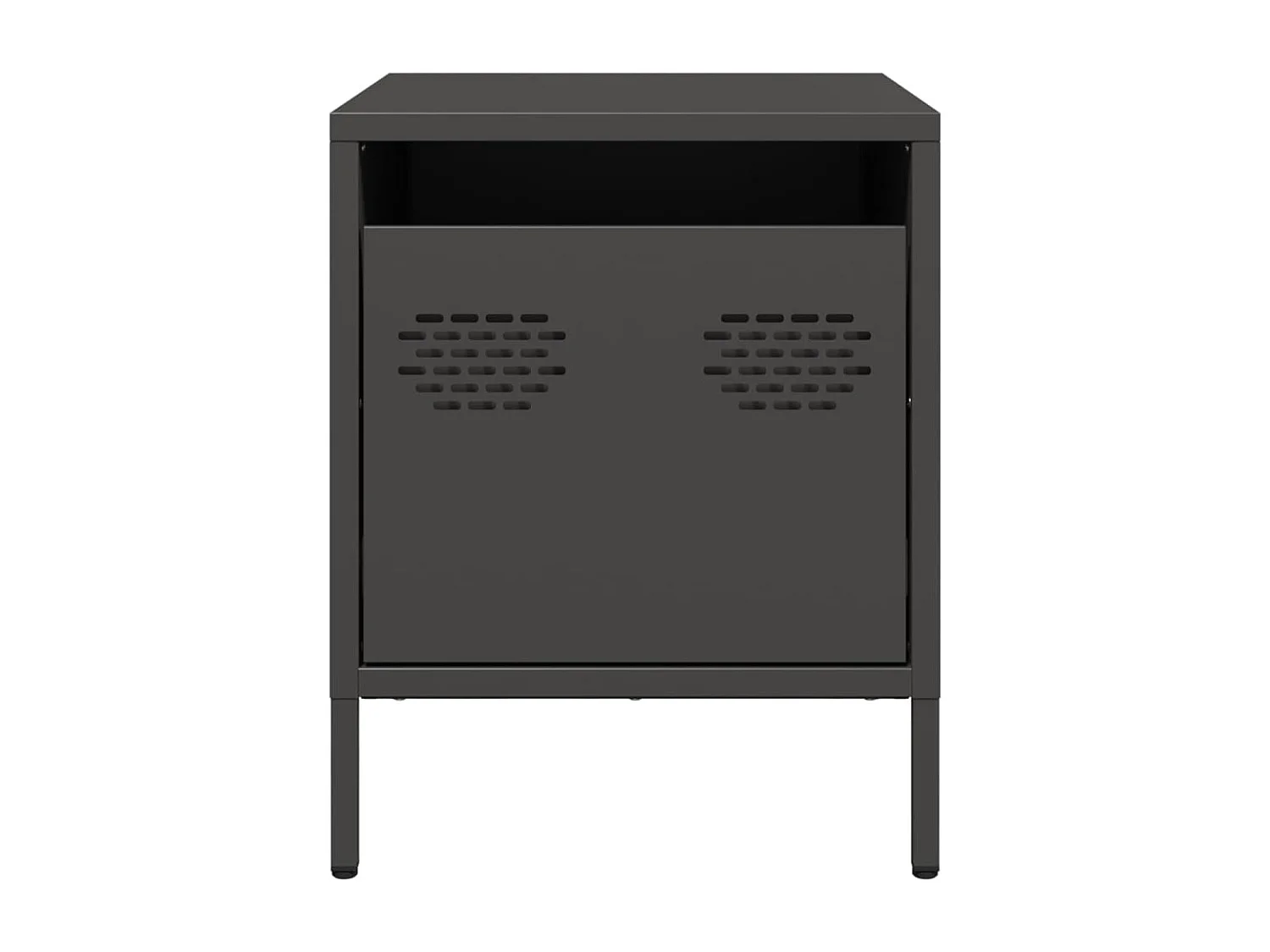 Tables de chevet 2 pcs noir 35x39x43,5 cm acier