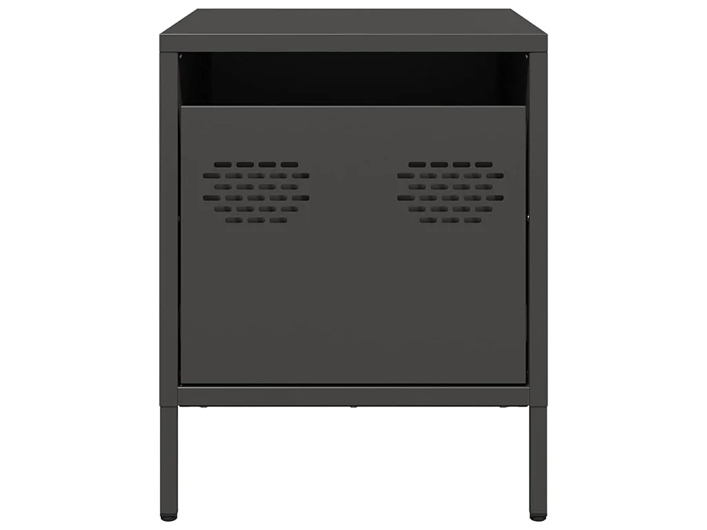 Tables de chevet 2 pcs noir 35x39x43,5 cm acier