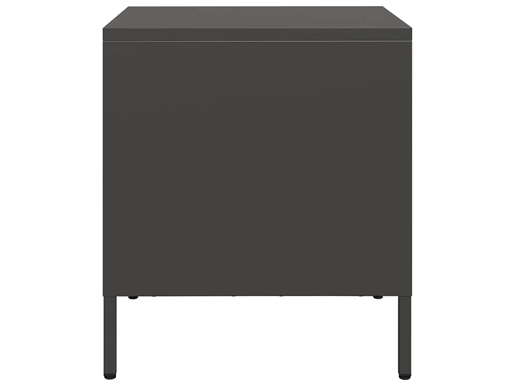 Tables de chevet 2 pcs noir 35x39x43,5 cm acier