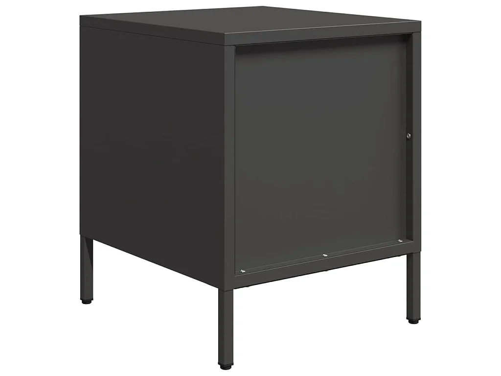 Tables de chevet 2 pcs noir 35x39x43,5 cm acier
