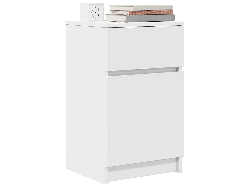 Tables de chevet 2 pcs blanc 39x35x65 cm bois d’ingénierie