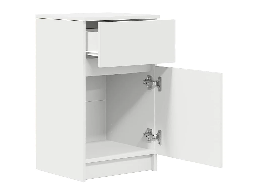 Tables de chevet 2 pcs blanc 39x35x65 cm bois d’ingénierie
