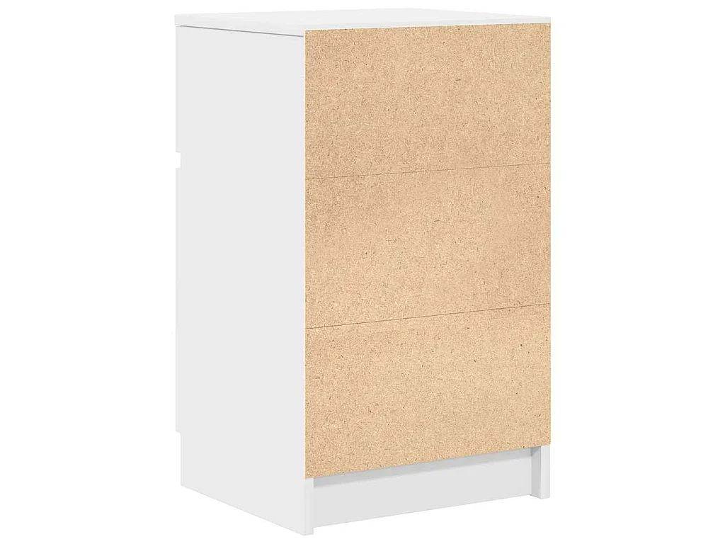 Tables de chevet 2 pcs blanc 39x35x65 cm bois d’ingénierie
