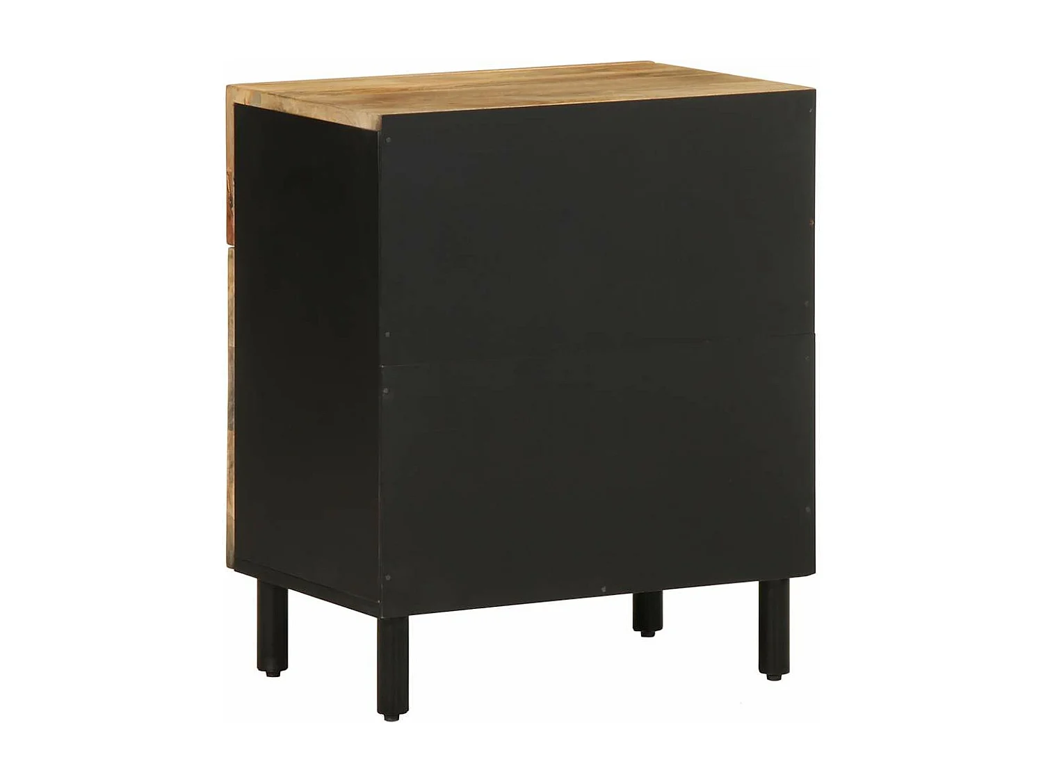 Mesa cabeceira 50x33x60cm madeira mangueira áspera maciça preto